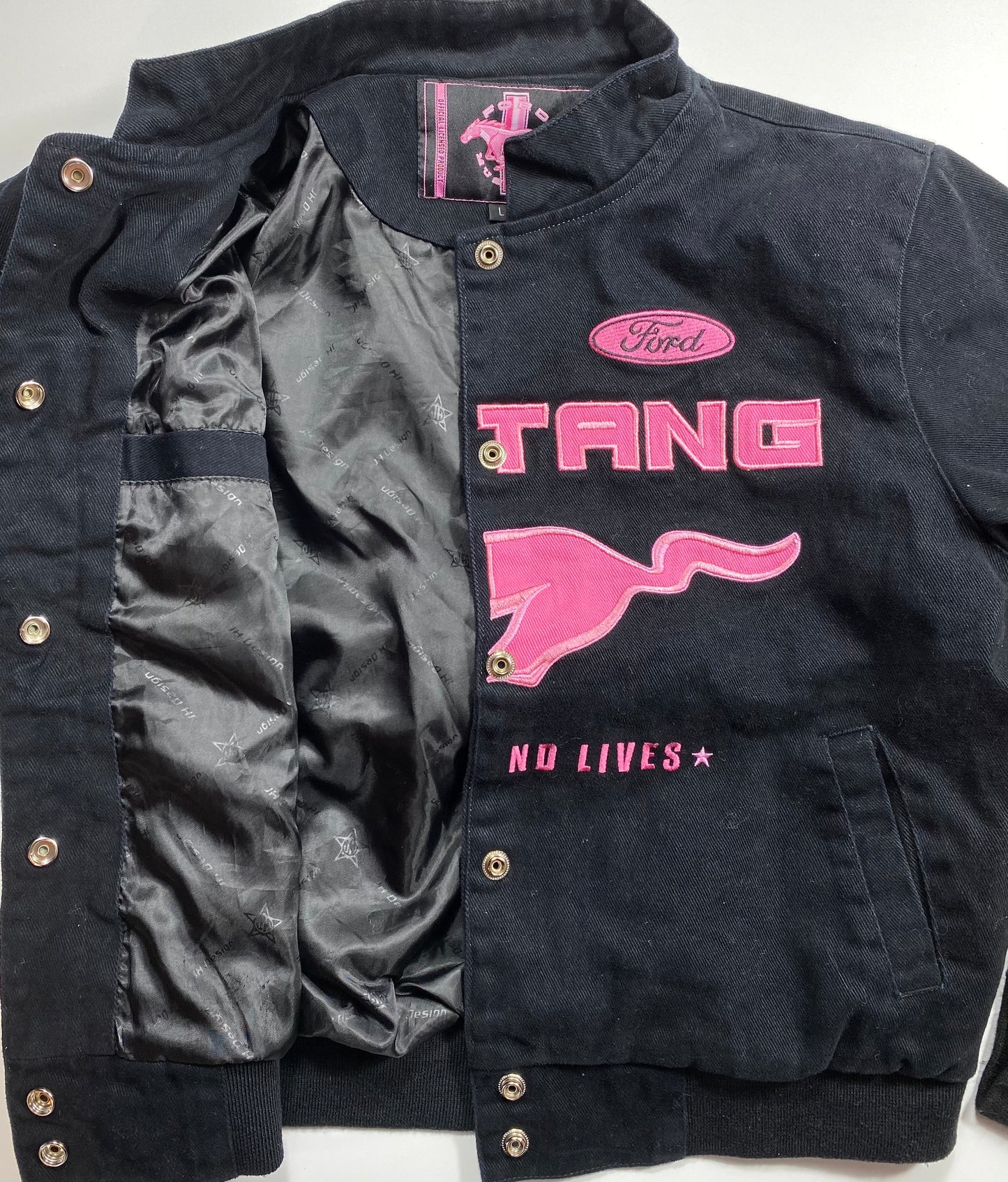 Vintage FORD MUSTANG Size Ladies L Racing Jacket / 7019