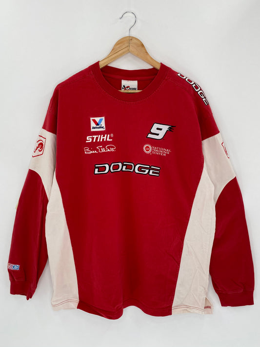 00’ DODGE RACING Size L Vintage Long-Sleeve-T-Shirt / 5584