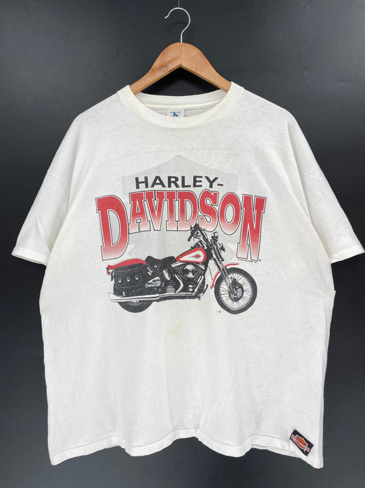 1990' HARLEY DAVIDSON Made in USA Size XXL Vintage T-Shirt / k1259