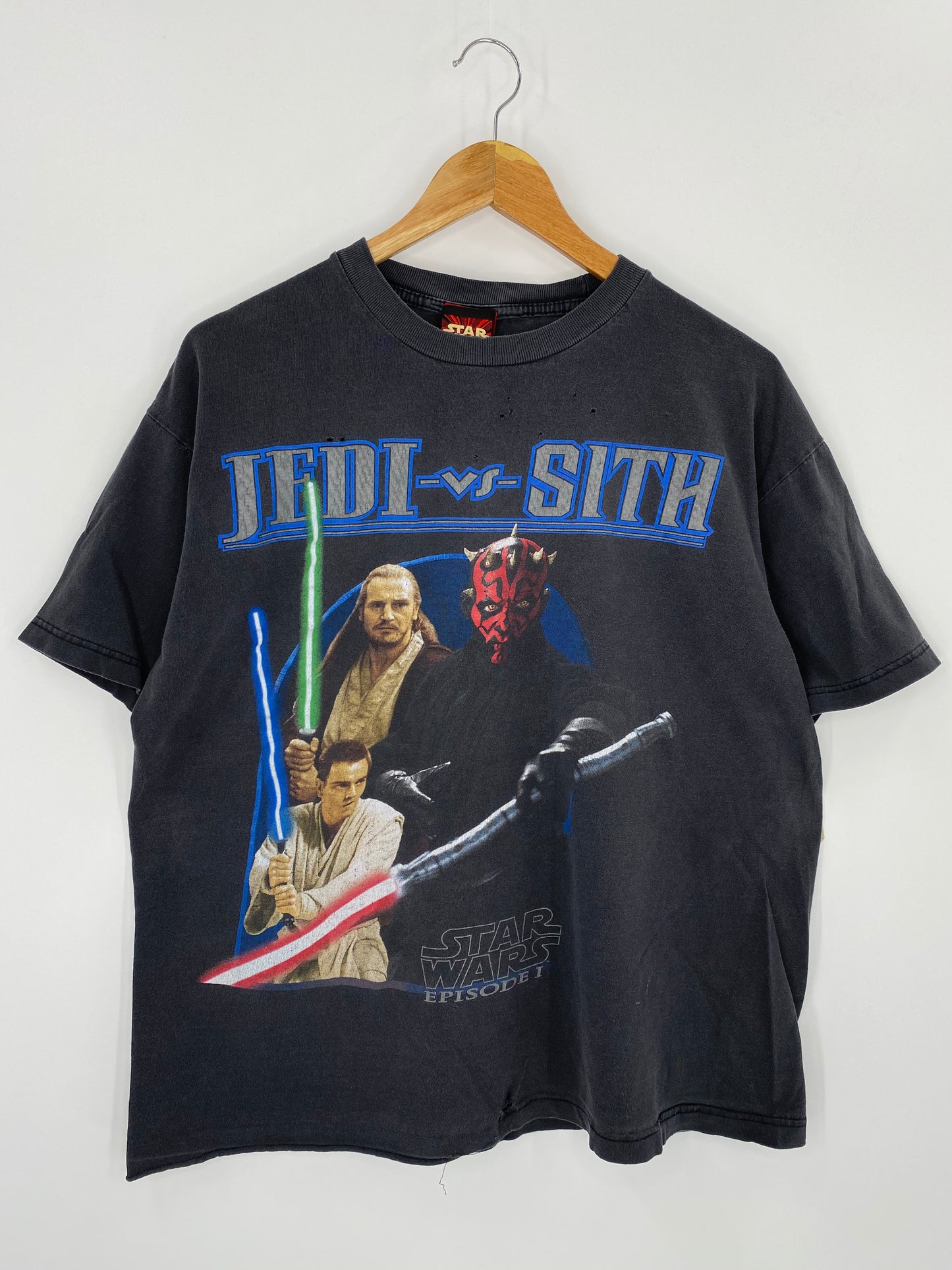 90’s STAR WARS JEDI VS SITH Size Approx. L Vintage T-Shirt / 7852