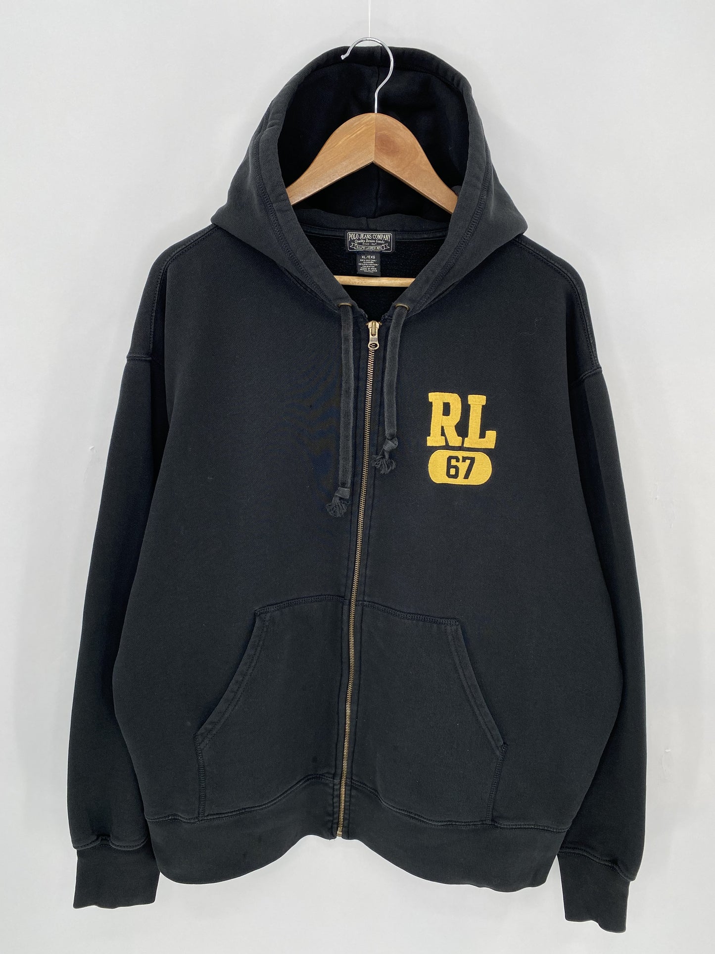POLO RALPH LAUREN Size XL Vintage Zip-up Hoodie Sweat-shirt / K6420