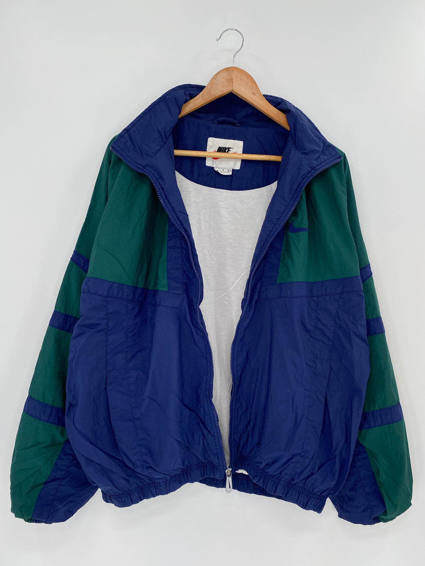 90's NIKE Size L Vintage Zip up Nylon-Jacket/ K572
