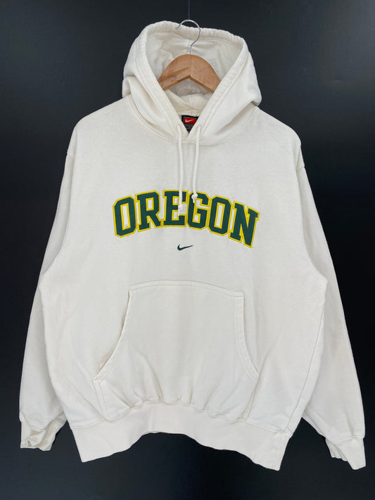 00’ NIKE OREGON Size M Vintage Hoodie Sweat-Shirt / K685