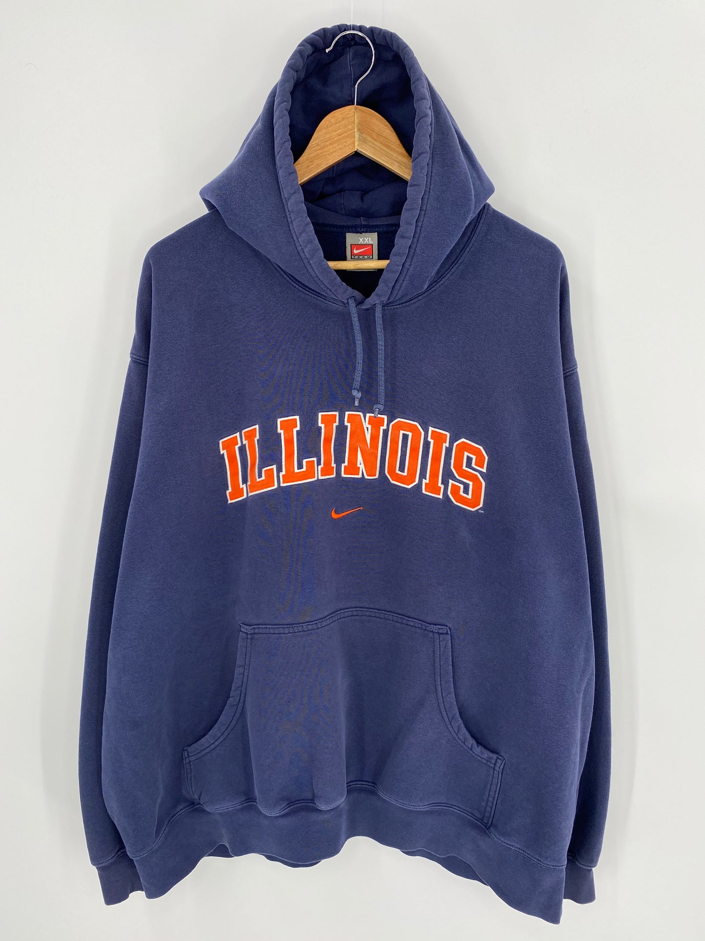 00’ NIKE ILLINOIS Size XXL Vintage Hoodie Sweat-shirt / 7360