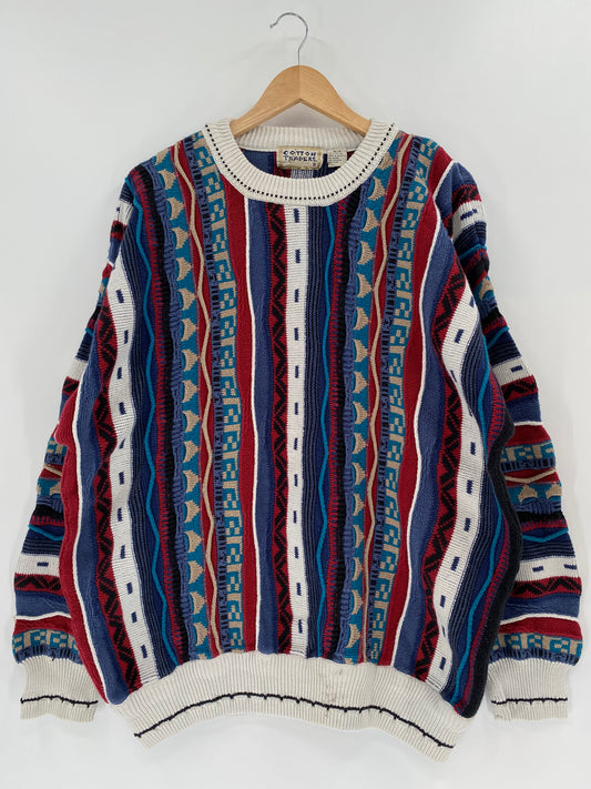 Vintage 3D COOGI- Style Size XL Knit Sweater / K1516