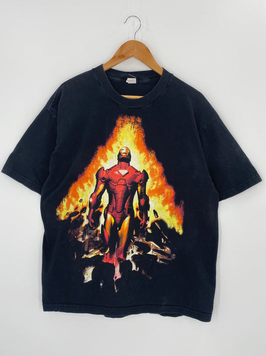 00' MARVEL IRON MAN Size XL Vintage T-Shirt / 8399