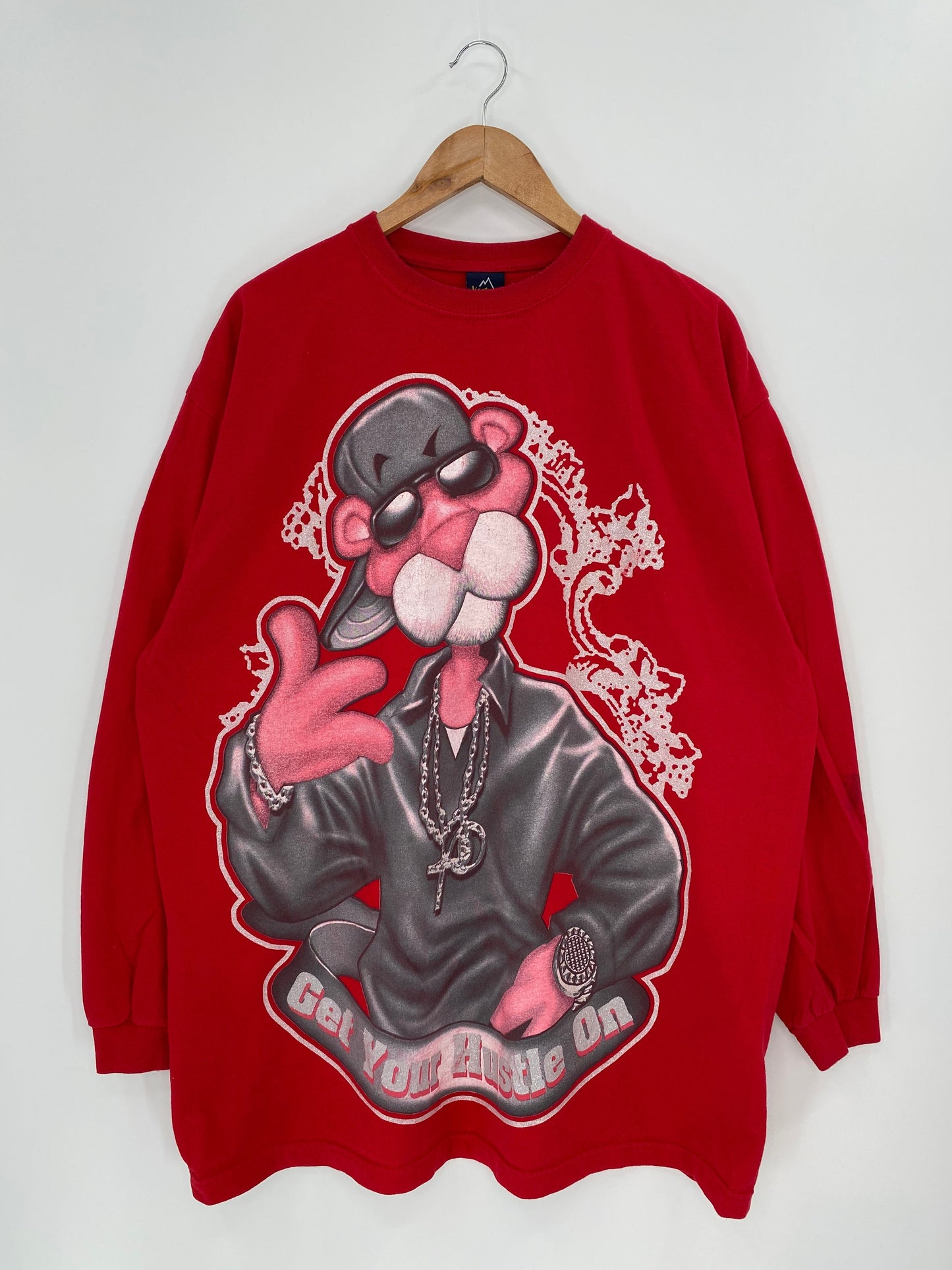 .00' THE PINK PANTHER Size XXL Vintage Long Sleeve T-Shirt / E679