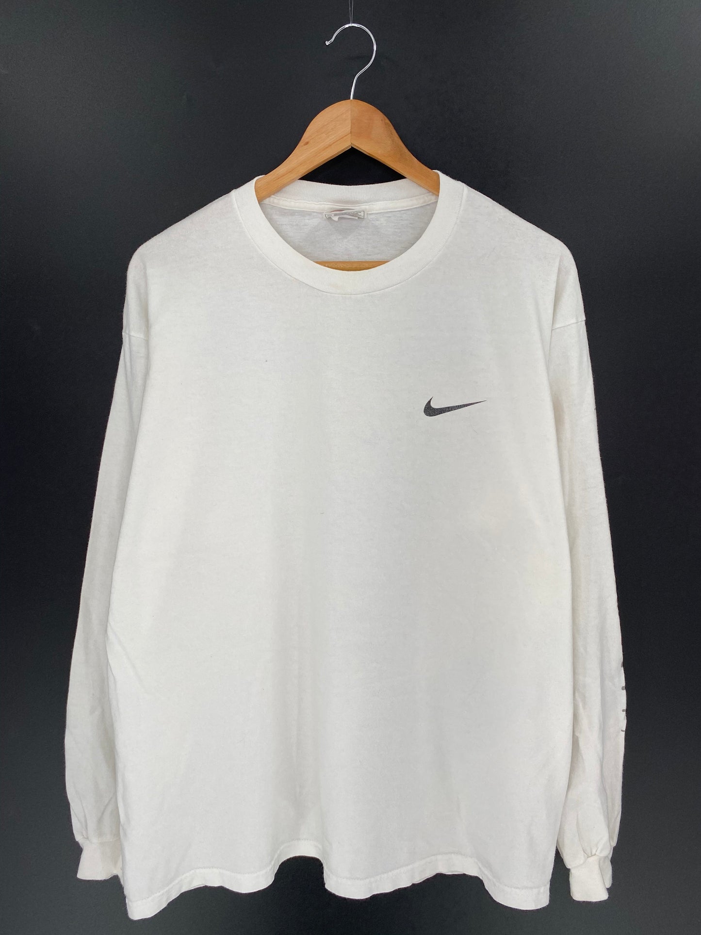 90’s NIKE MINI SWOOSH Made in USA Size L Vintage Long Sleeve T-Shirt / E855