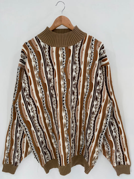 Vintage 3D COOGI- Style Size XXXL Knit Sweater / K3683