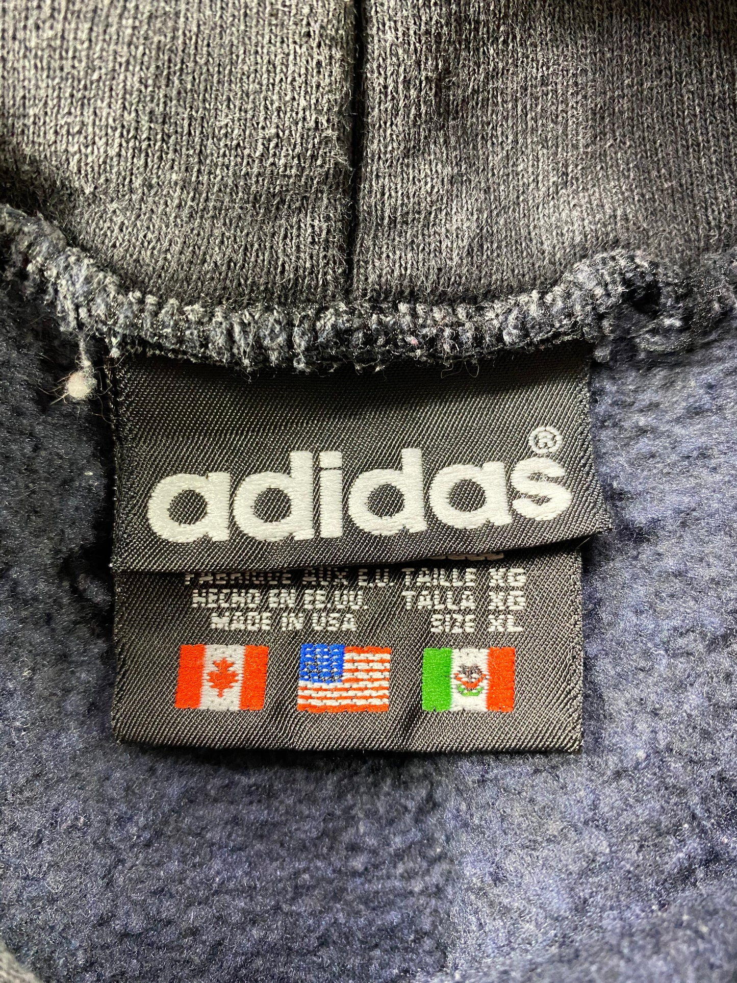 90’s ADIDAS Size XL Vintage Hoodie Sweat-shirt / 6384