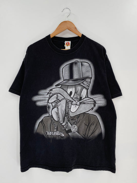 00' WARNER BROS. BUGS BUNNY Size XL Vintage T-shirt /  8238