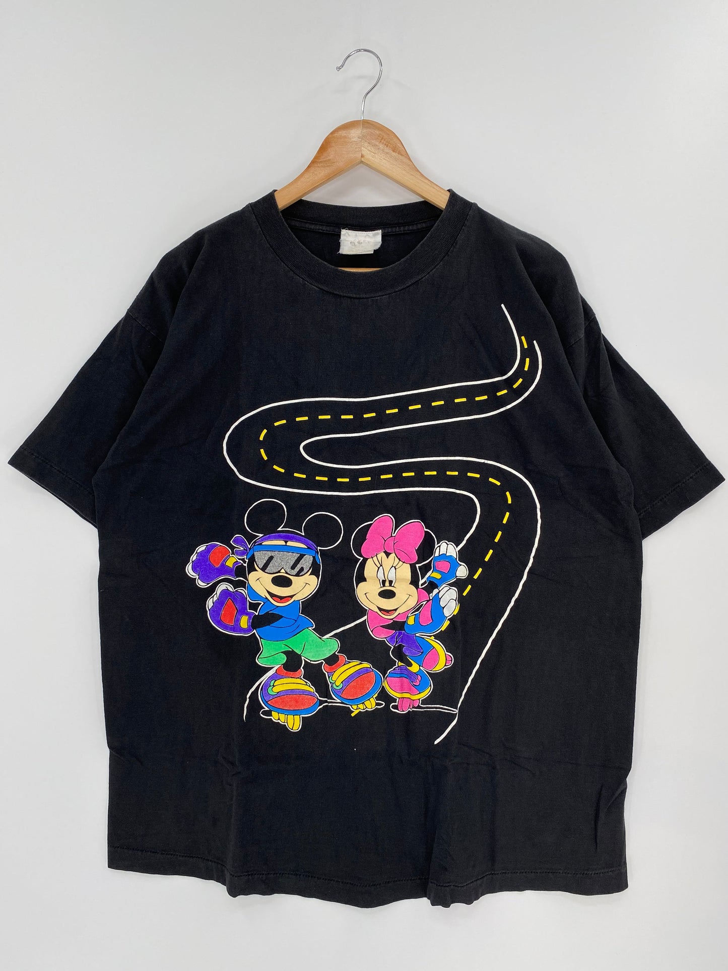 .90’s DISNEY MICKEY MINNIE Size L Vintage T-Shirt / E944