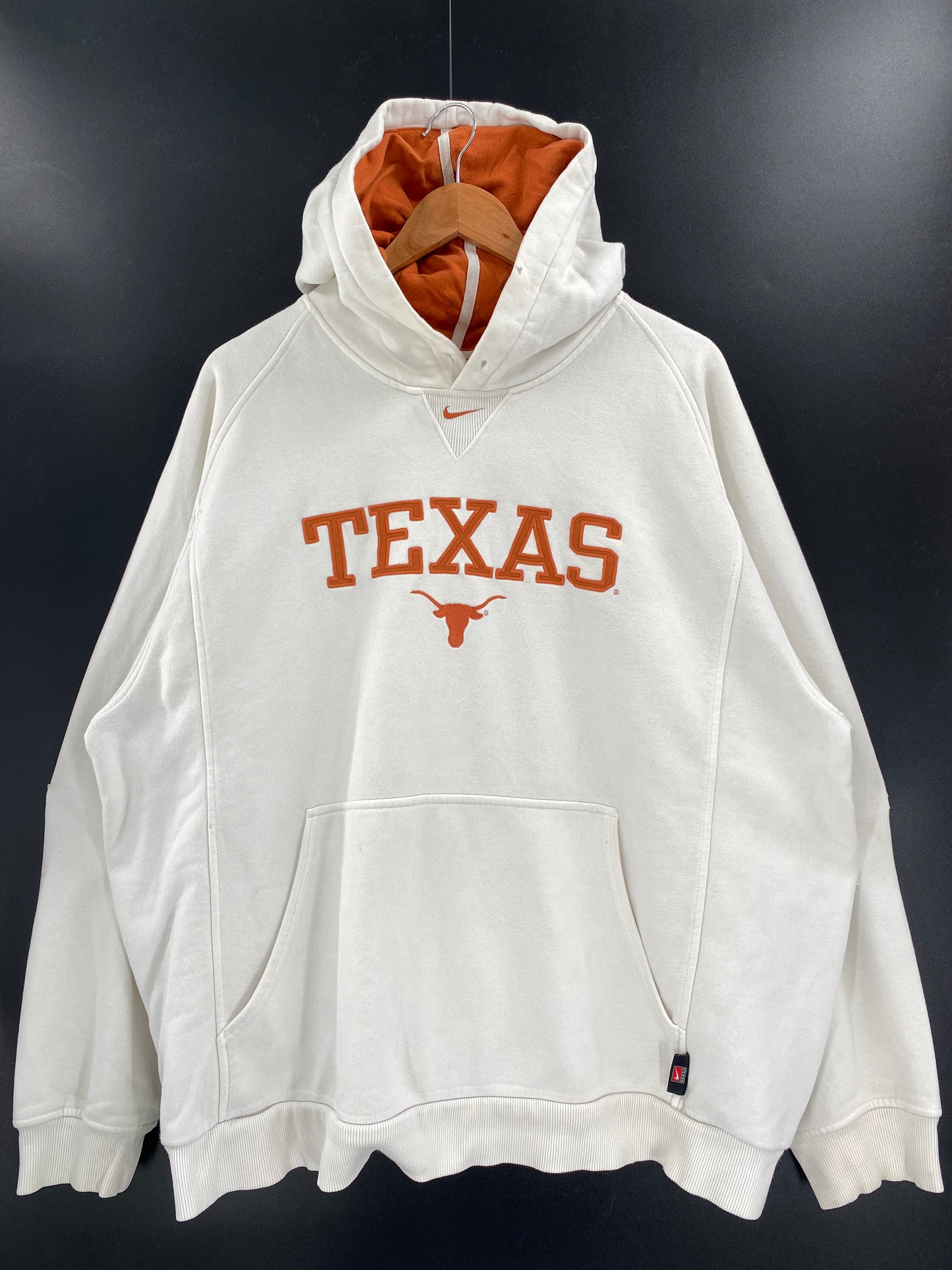 00' NIKE TEXAS Size L Vintage Hoodie Sweat-Shirt / K3728