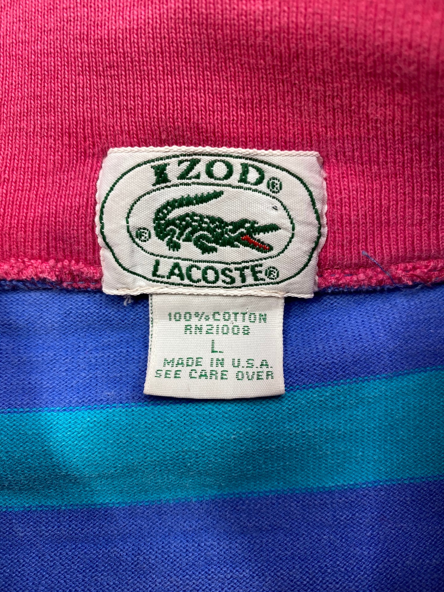 90’s LACOSTE Made in USA Size L Vintage Long Sleeve T-Shirt / 5563