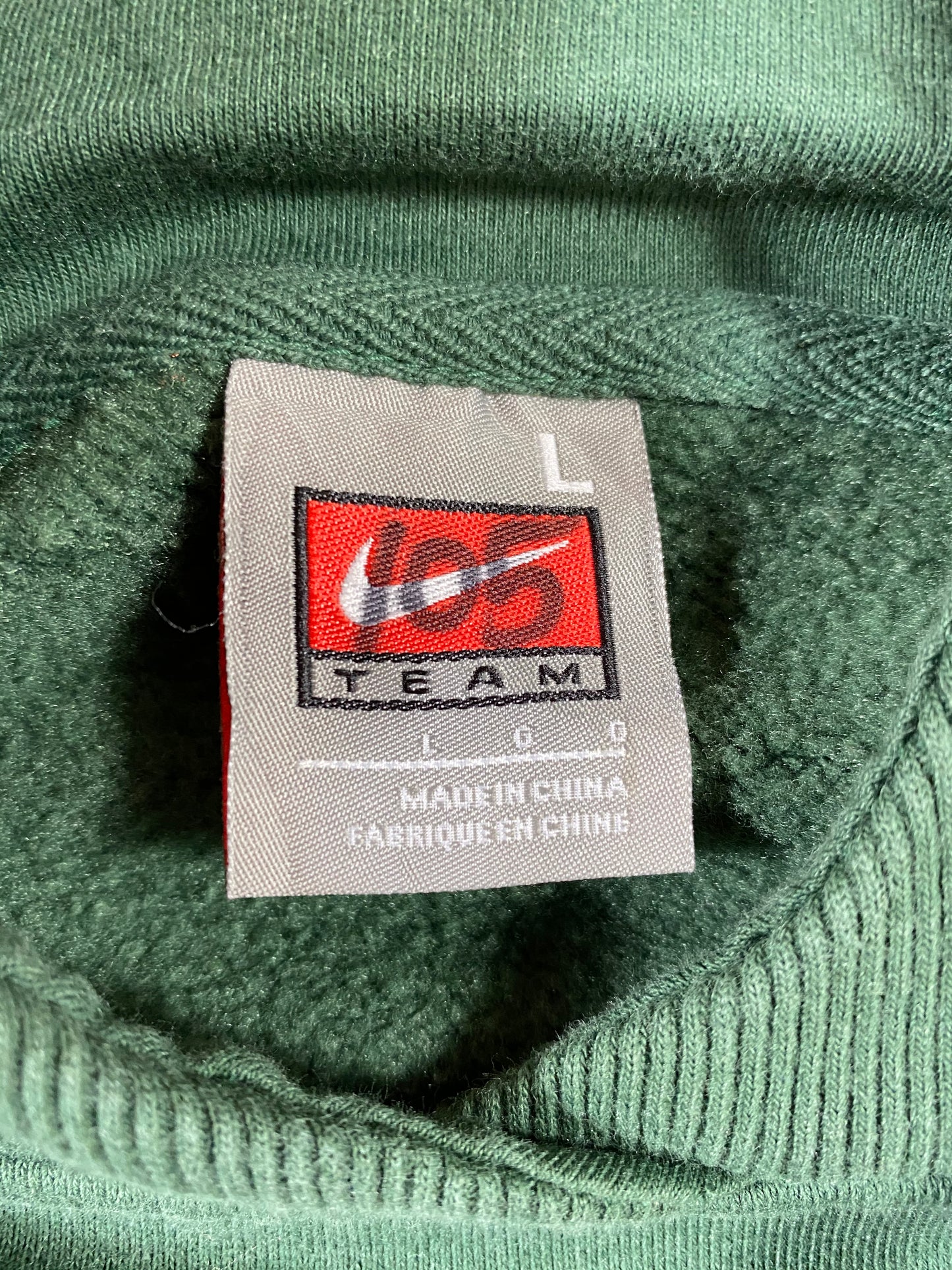 00’ NIKE BAYLOR Size L Vintage Hoodie Sweat-Shirt  / 6424