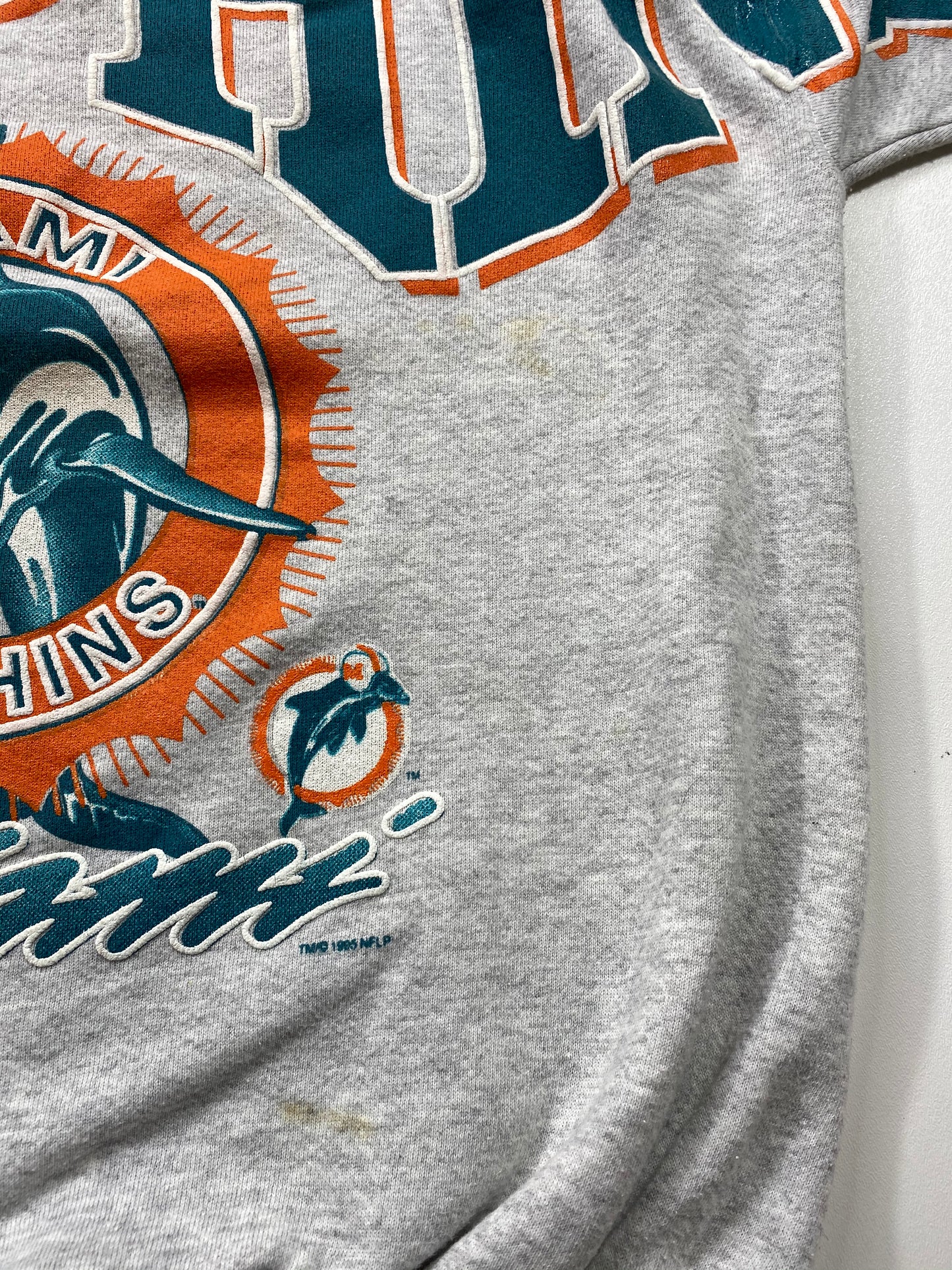 1995 MIAMI DOLPHINS Made in USA Size L Vintage NFL Sweat-Shirt / 5771