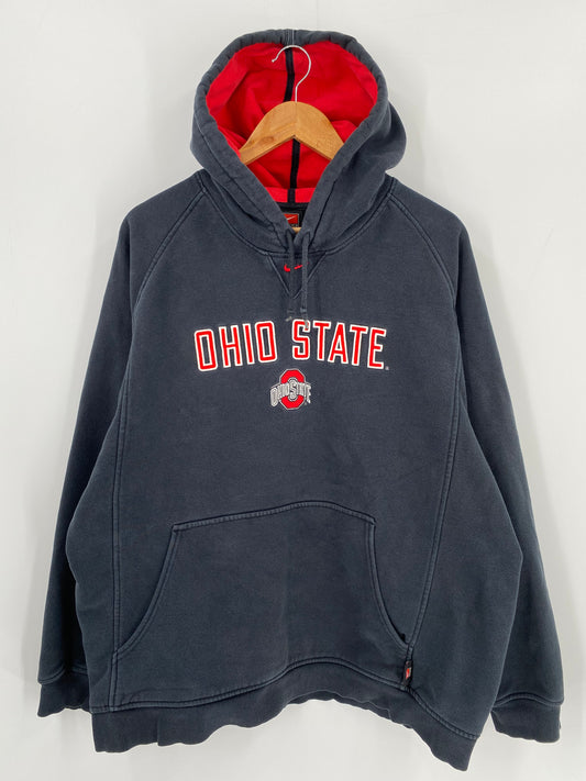 00’ NIKE OHIO STATE Size L Vintage Hoodie Sweat-Shirt / K686