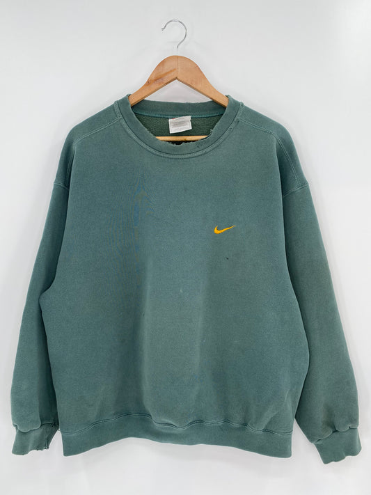 00’ NIKE MINI SWOOSH Made in USA Size L Vintage Sweat shirt / 9527