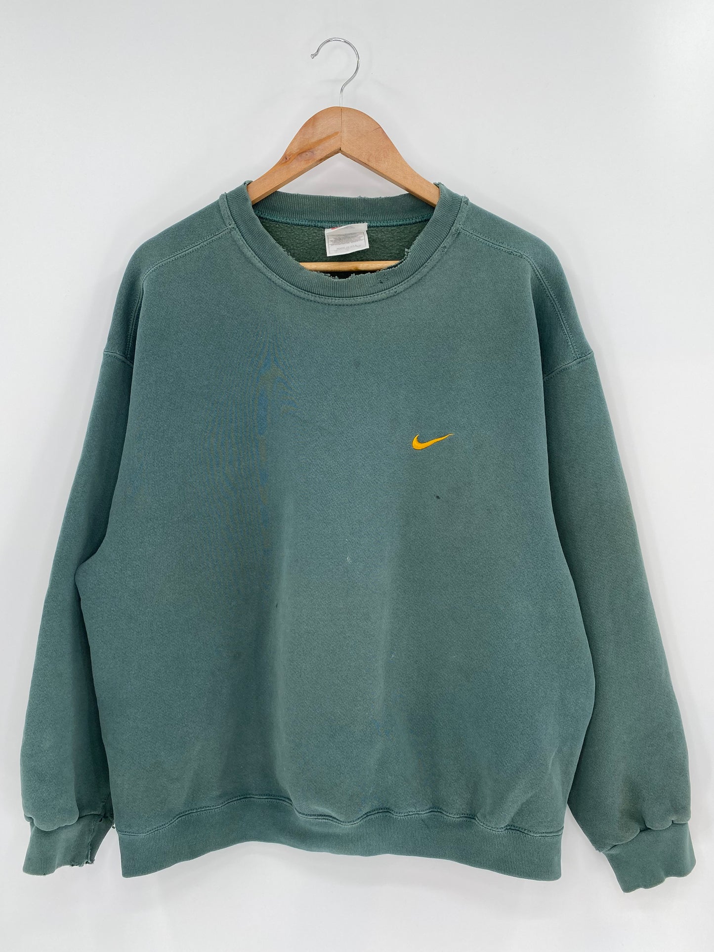 00’ NIKE MINI SWOOSH Made in USA Size L Vintage Sweat shirt / 9527