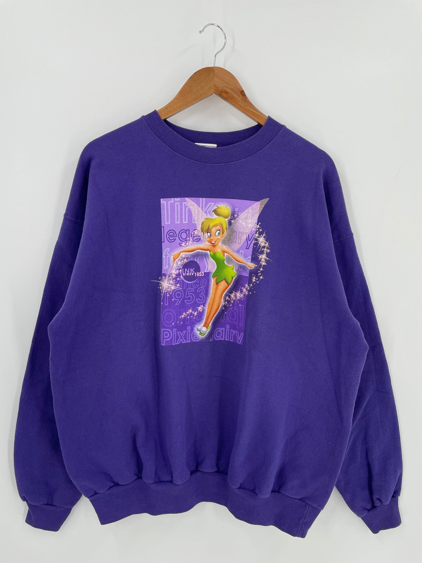 00’ DISNEY TINKER BELL Size XL Vintage Sweat-Shirt / A1171