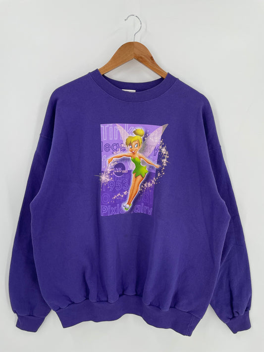 00’ DISNEY TINKER BELL Size XL Vintage Sweat-Shirt / A1171