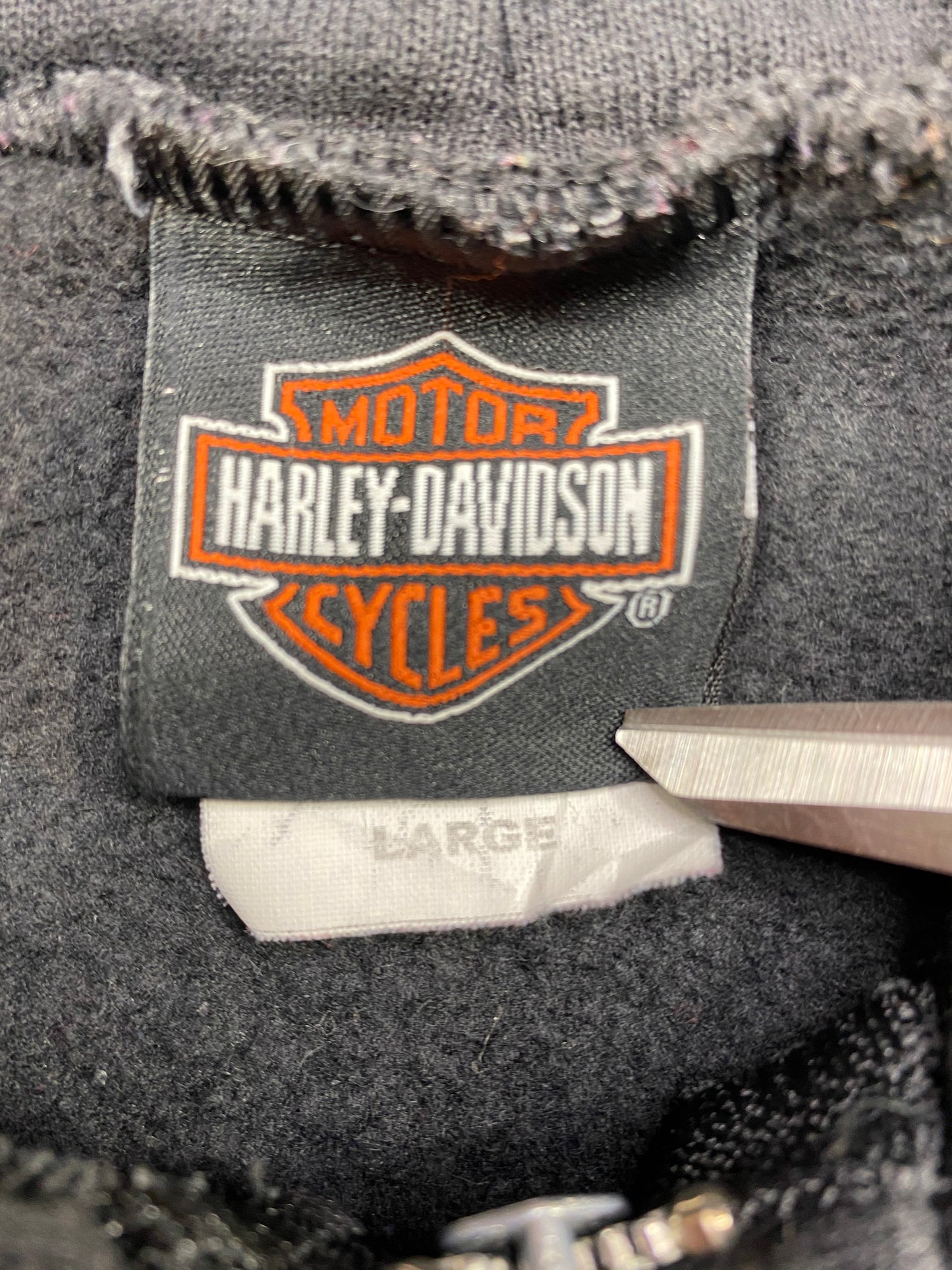 2003 Harley Davidson ALASKA Zip-Up Size L Vintage Sweat-Shirt / 5447
