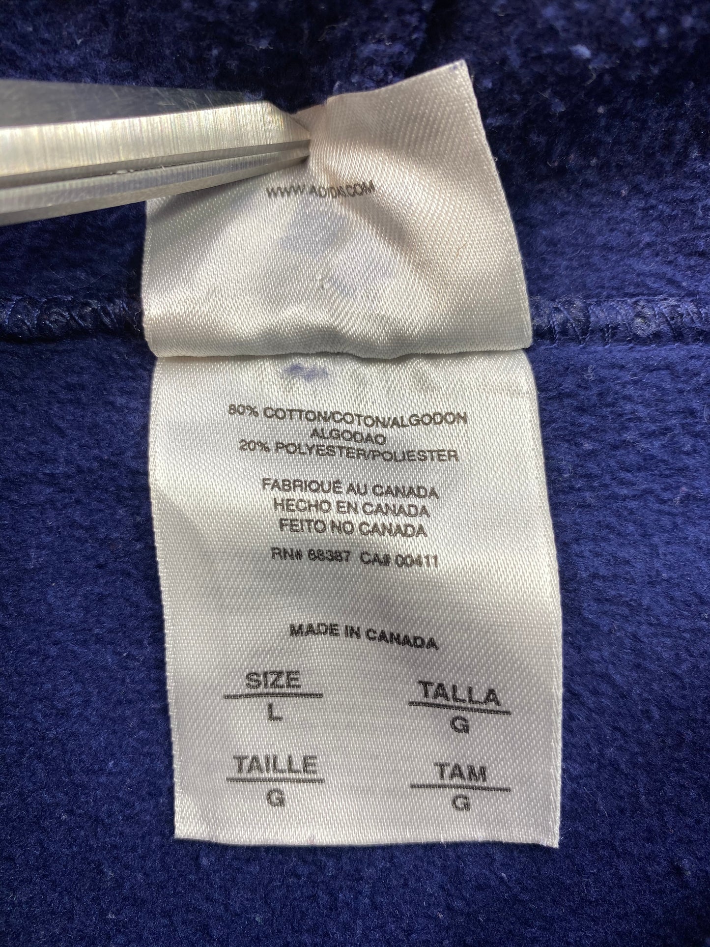 00’ Adidas Vintage Hoodie Sweat-Shirt / 5072