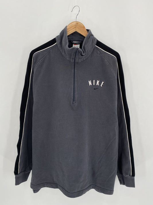 90’s NIKE Size XL Vintage Half-Zip Sweat-Shirt  / K5608