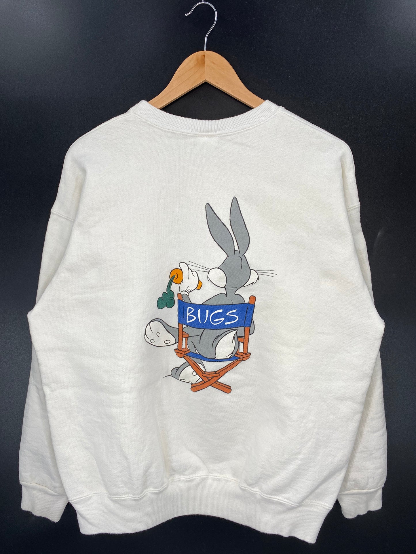 1991 LOONEY TUNES BUGS BUNNY Made in USA Size L Vintage Sweat-Shirt / K2944