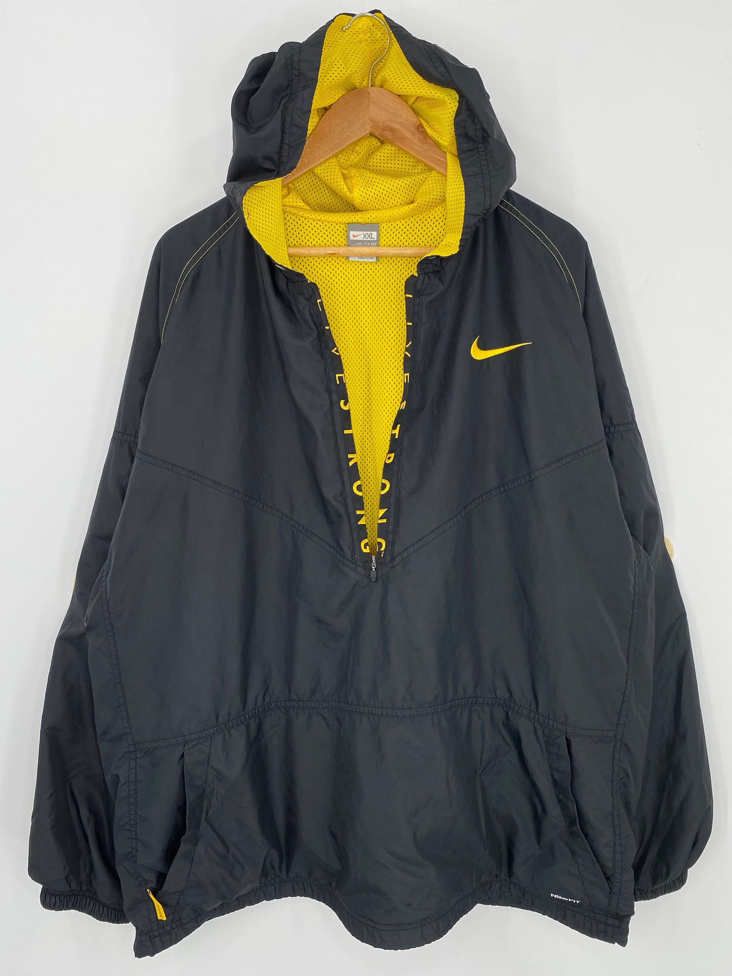 00’ NIKE Size XXL Vintage Half Zip-up Nylon Jacket  / 9737