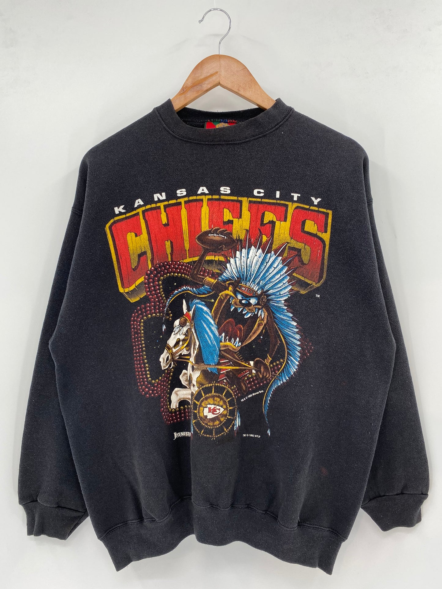 1983' KANSAS CITY CHIEES Made in USA Size XL Vintage NFL Sweat shirt / K3413