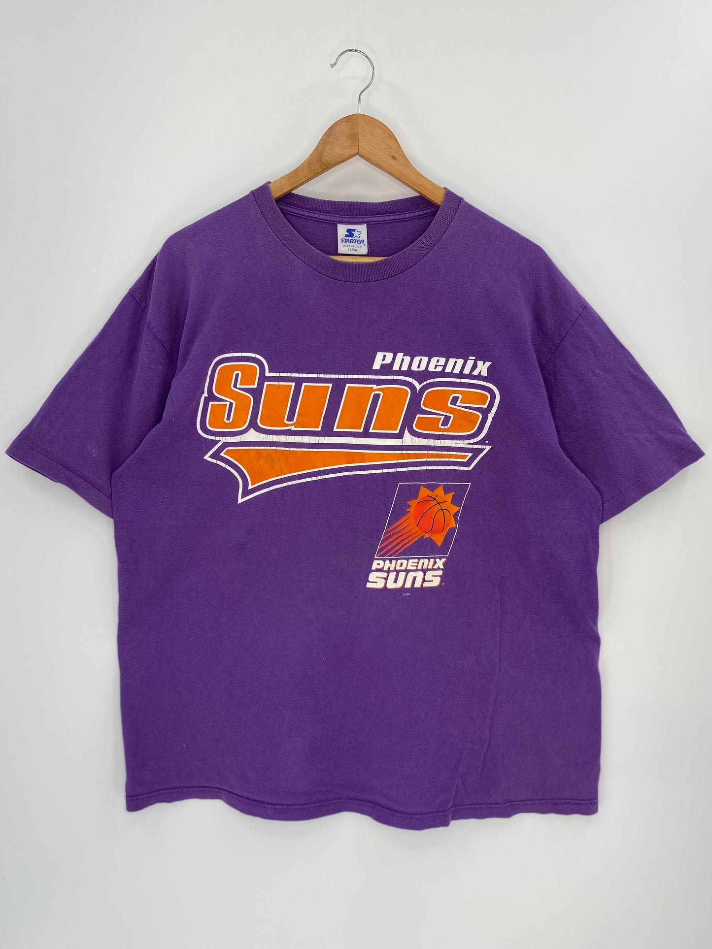 90’s STARTER PHOENIX SUNS Made in USA Size L Vintage NBA T-Shirt / 9295