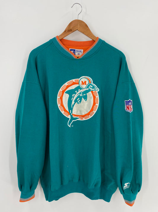 90’s STARTER MIAMI DOLPHINS Size XL Vintage NFL Sweat shirt / K585