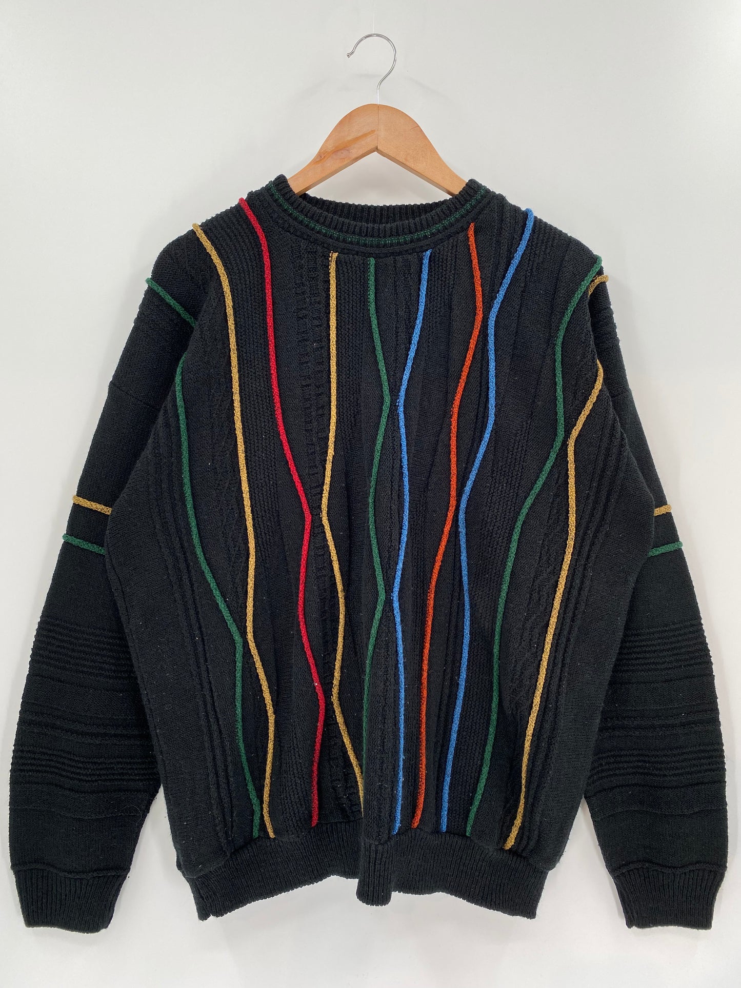 Vintage 3D Coogi-Style Size M Knit Sweater / 9635