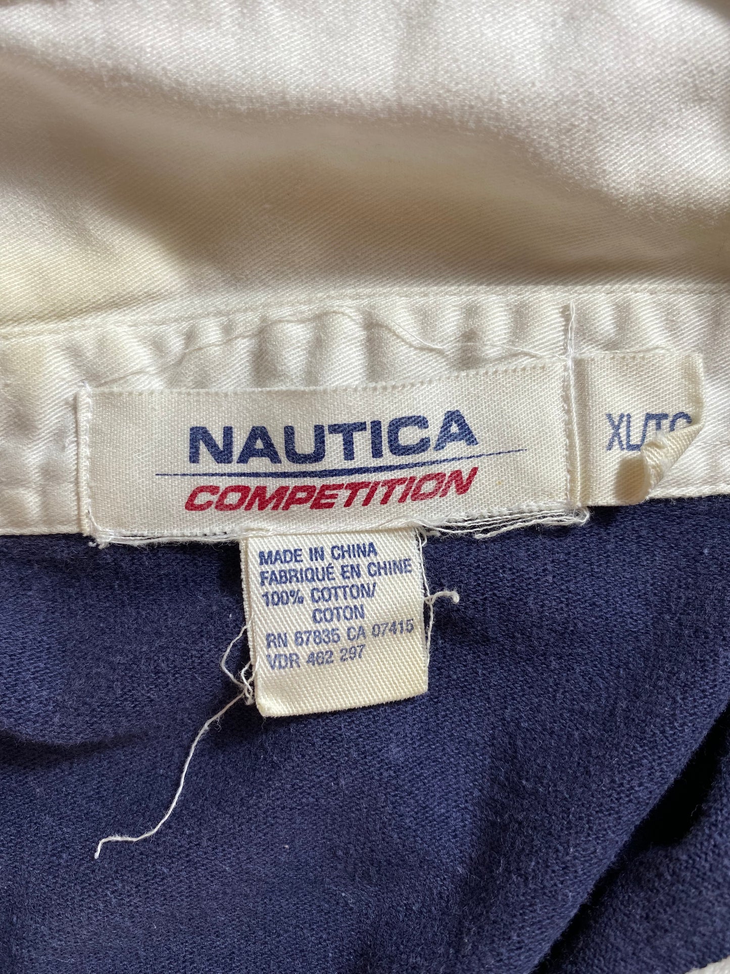 90’s NAUTICA COMPETITION Size XL Rugby-Shirt / k925