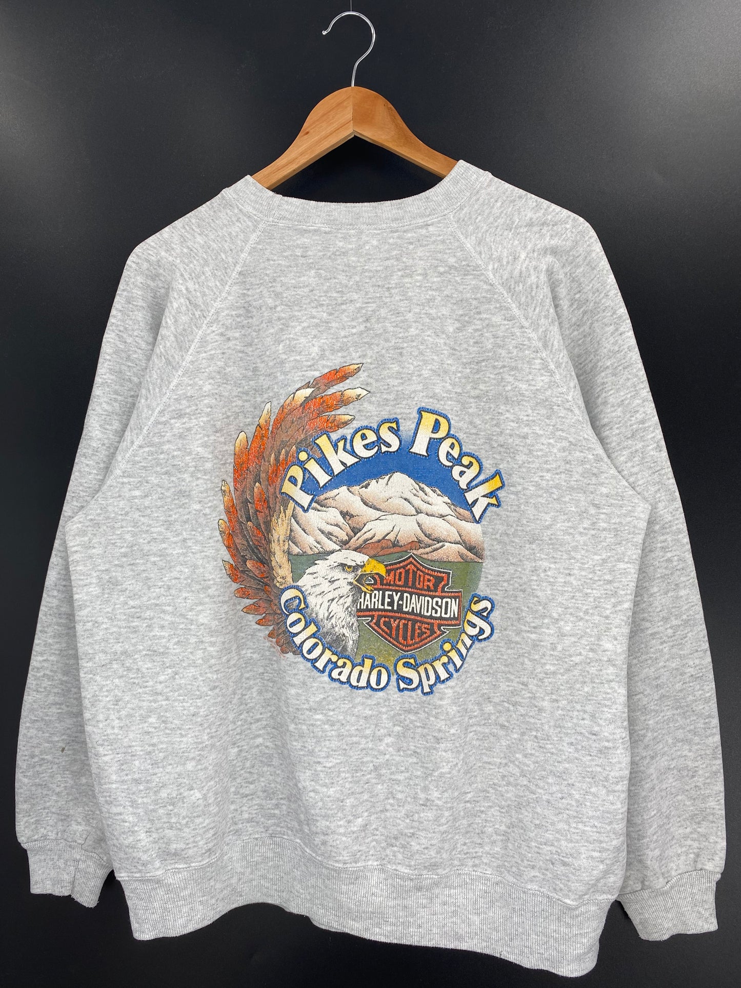 1993 HARLEY DAVIDSON Made in USA Size L Vintage Sweat-Shirt / K3745