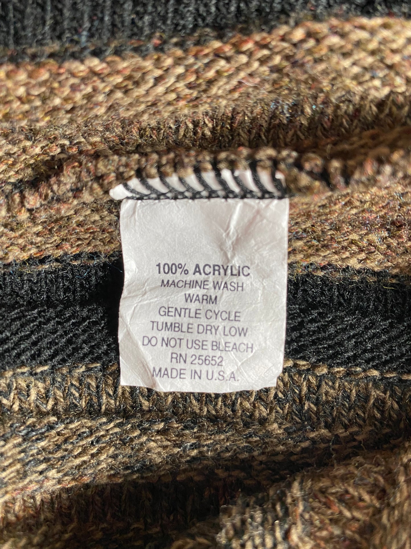 Vintage 3D COOGI- Style Made in USA Size XL Knit Sweater / K3938