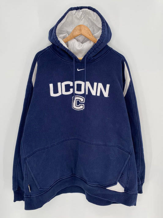 00’ NIKE UCONN Size XXL Vintage Hoodie Sweat-shirt / 8958
