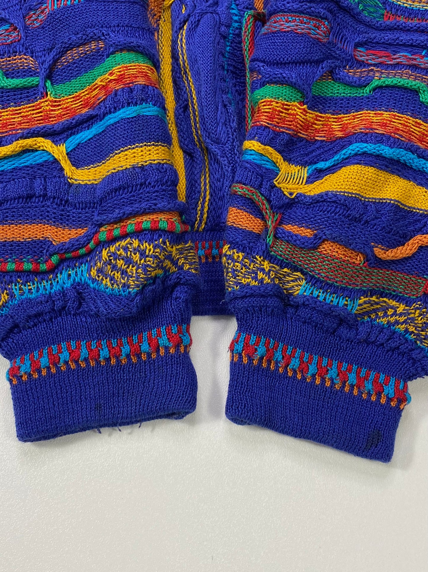 Vintage 3D Coogi-Style Knit Sweater / 6262