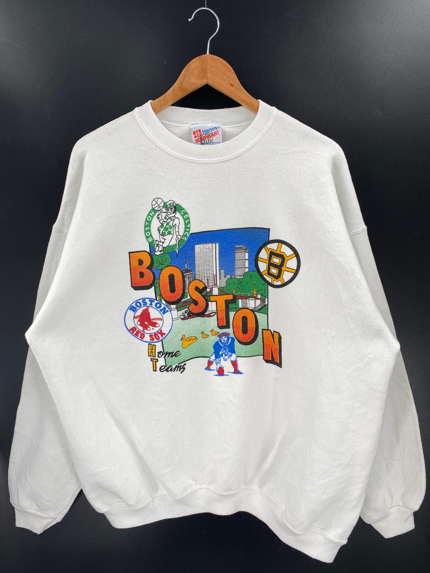 90’s BOSTON HOME TEAMS Size XL Vintage NFL Sweat shirt / K3699