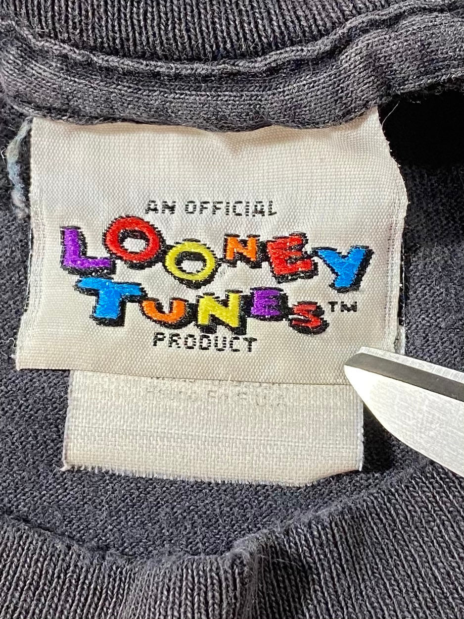 .1996LOONEY TUNES TAZ Made in USA Size No Tag (Approx. M) Vintage T-shirt/ E588T