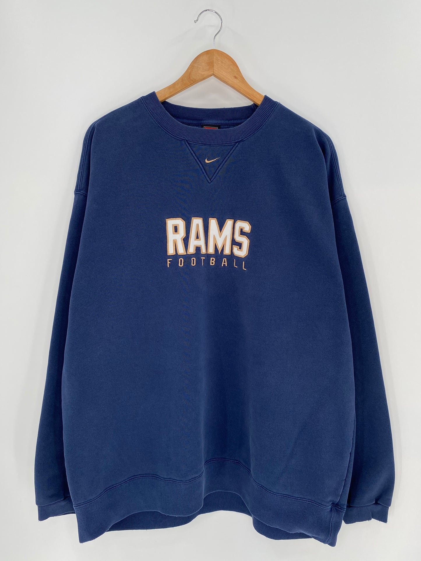 00’ NIKE RAMS FOOTBALL Size L Vintage NFL Sweat-shirt / 9036