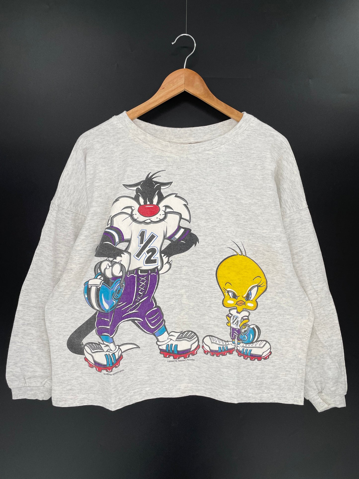 1993 LOONEY TUNES Made in USA Size Approx. M Vintage Long Sleeve T-Shirt / K8783