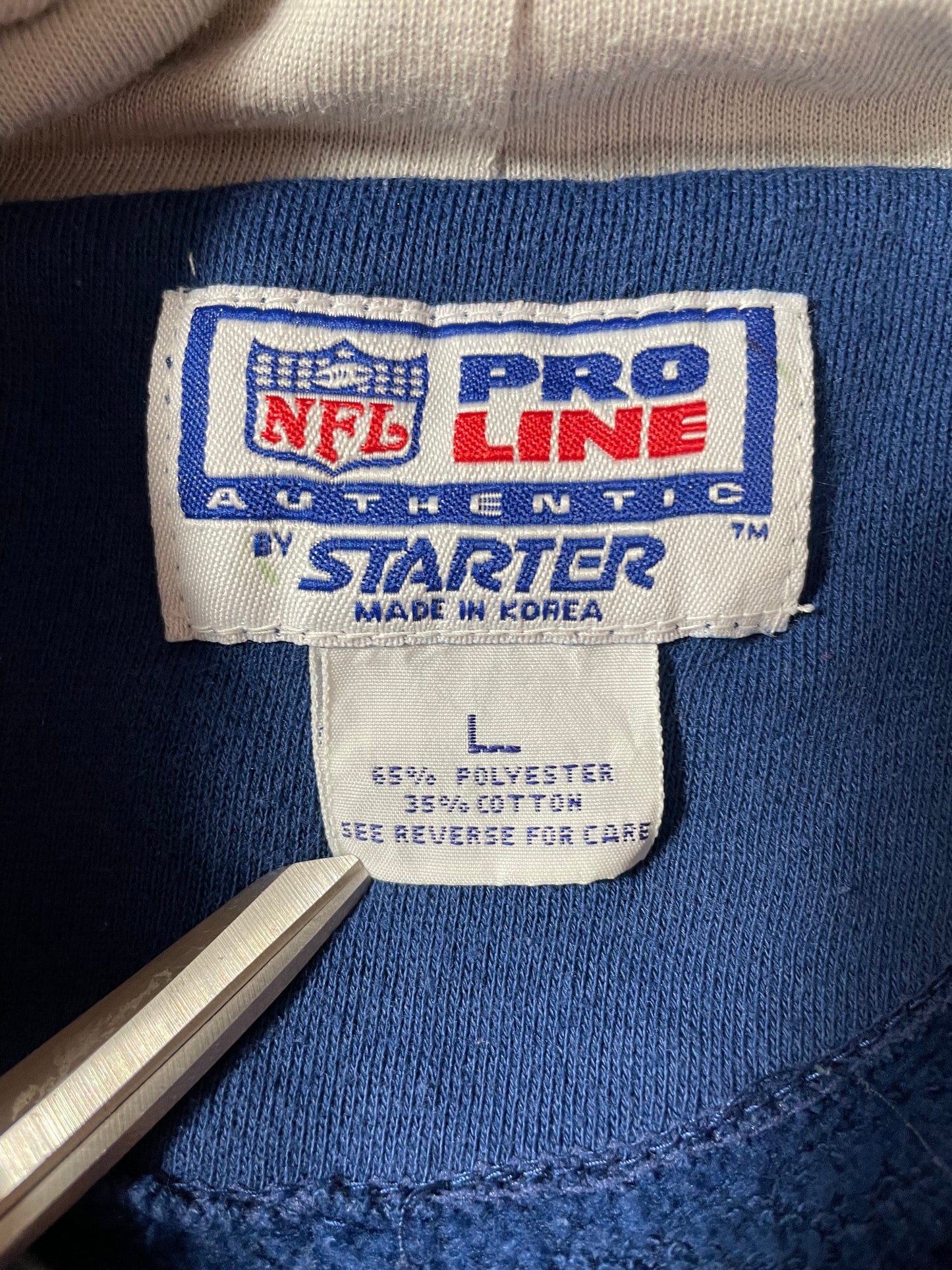 00’ STARTER COWBOYS FOOTBALL Size L Vintage NFL Hoodie Sweat shirt / K95