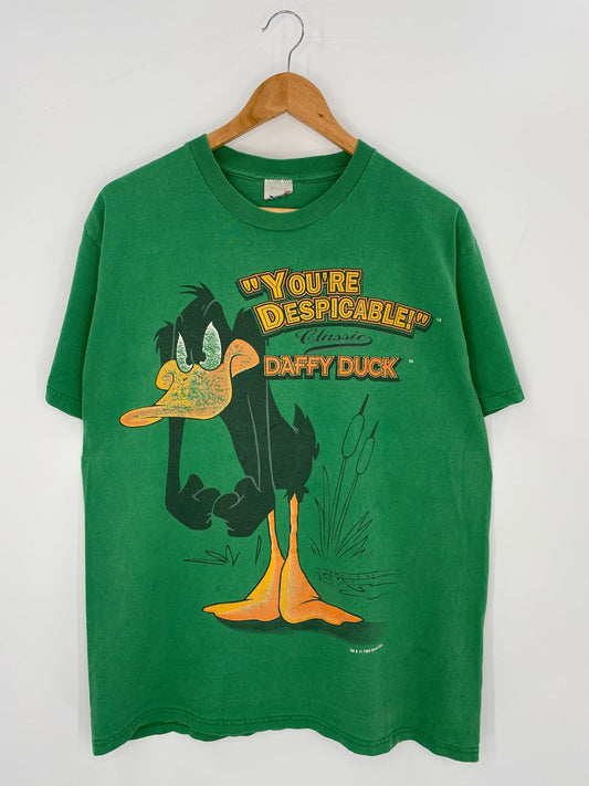 1994 LOONEY TUNES DAFFY DUCK Made in USA Size No Tag (Approx. M) Vintage T-Shirt / K9870