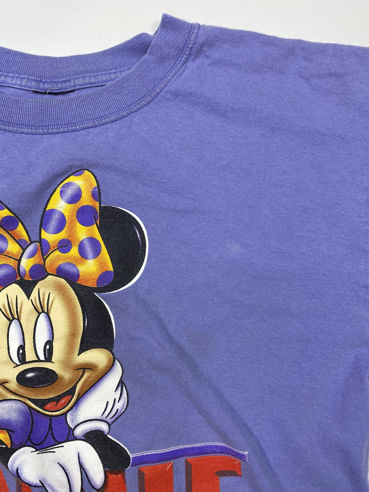 90's DISNEY MINNIE Size Ladies L Vintage T-Shirt / K6368