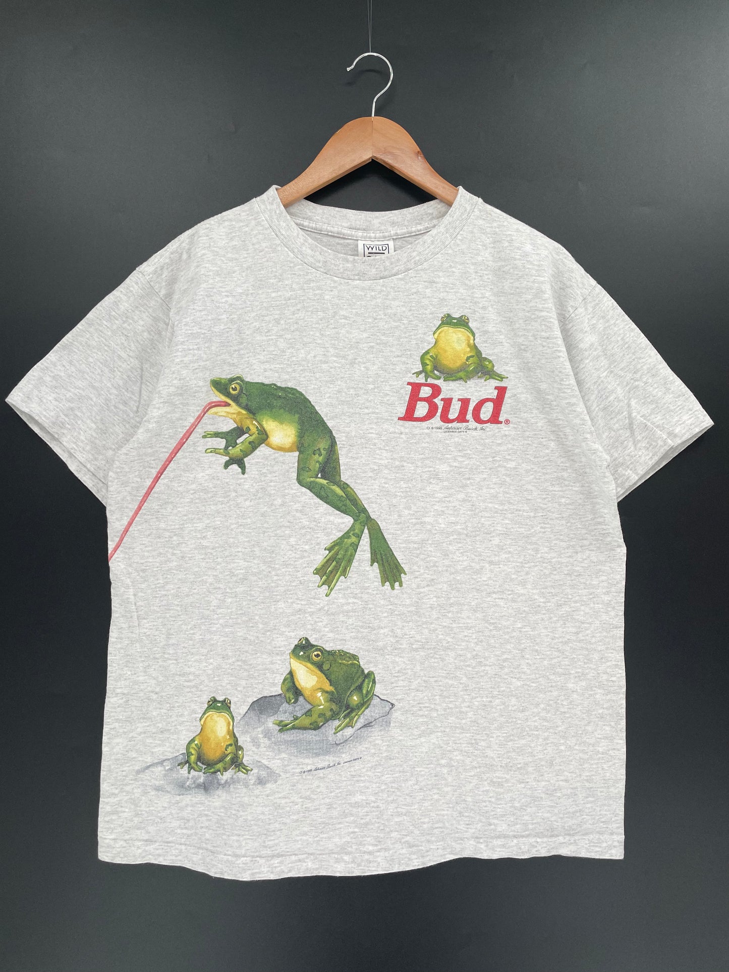 1995 BUDWEISER Made in USA Size L Vintage T-Shirts / K1225