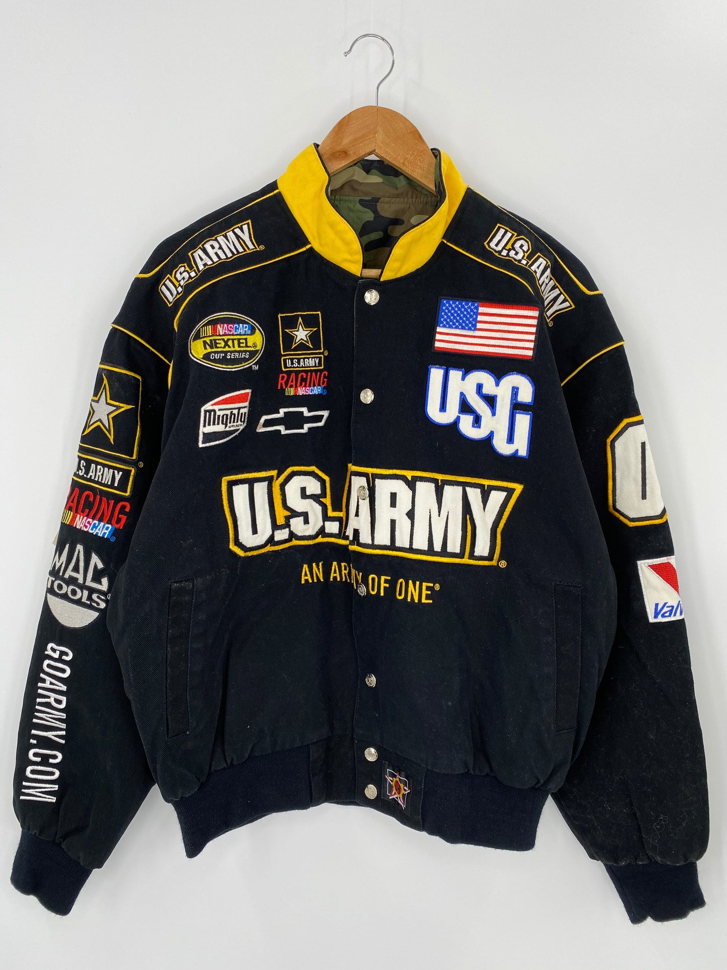 Vintage NASCAR U.S.ARMY Reversible Size M  Racing Jacket / 8305