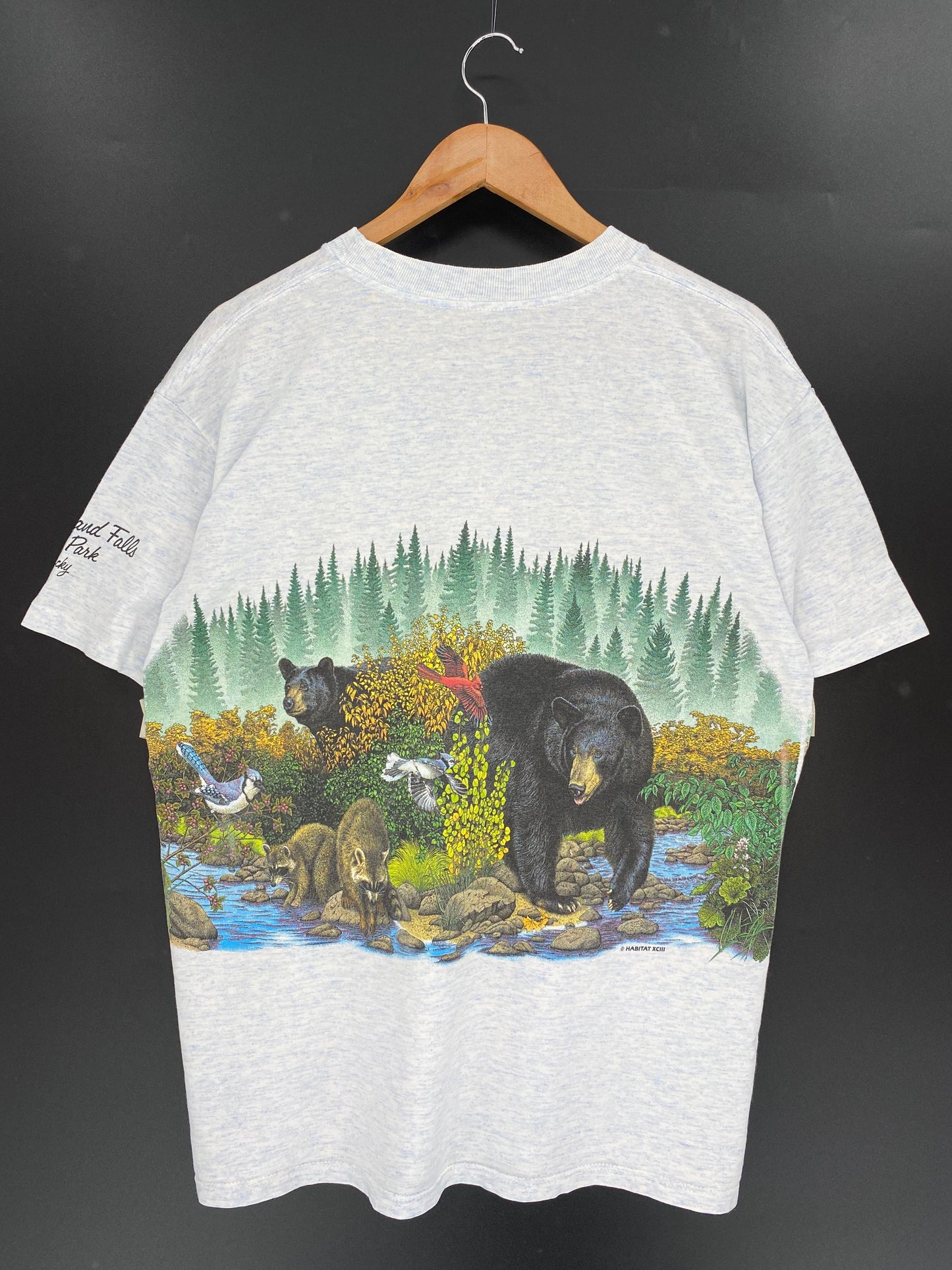 90’s ANIMAL Print Size No tag (Approx.XL) Vintage T-Shirt / A1572