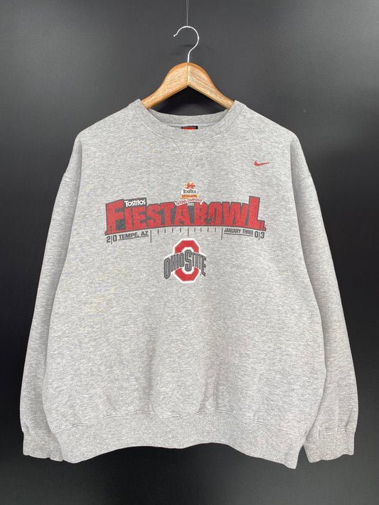 00’ NIKE FIESTA BOWL OHIO STATE Size XL Vintage College Sweat-shirt / K8548